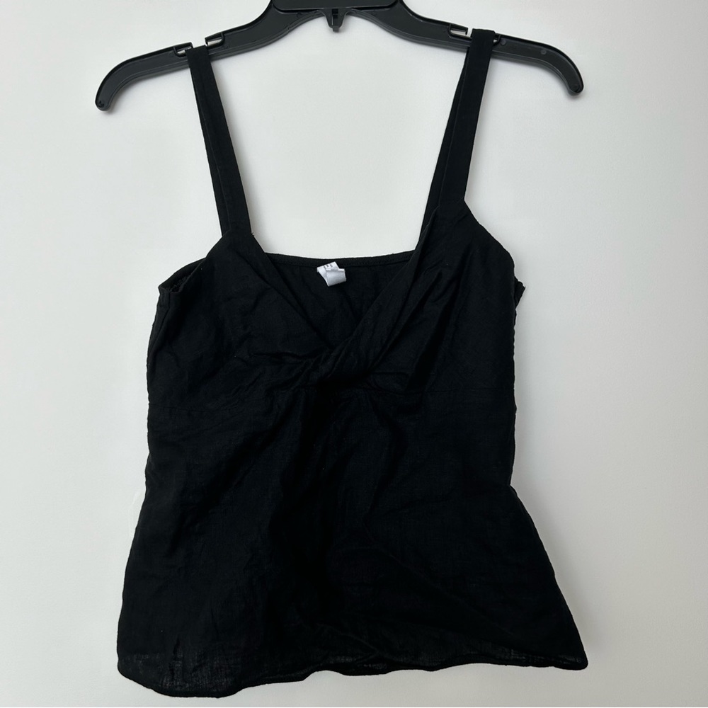 MANGO Linen Twist Front Tank Top